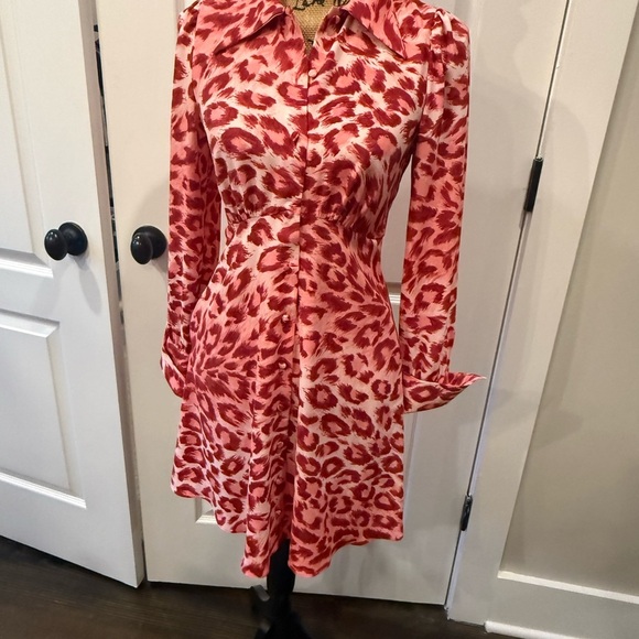 Kate Spade Red and White Bishop Sleeve Dress - Picture 4 of 7